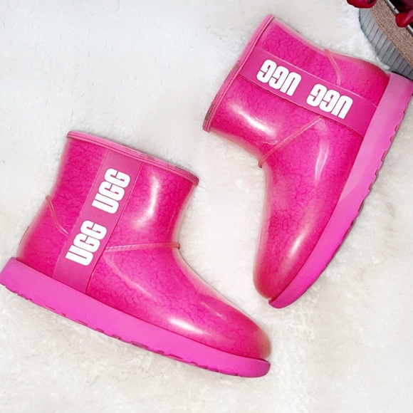 UGG Classic Clear Mini Boot in Hot Pink - Picture 2 of 8
